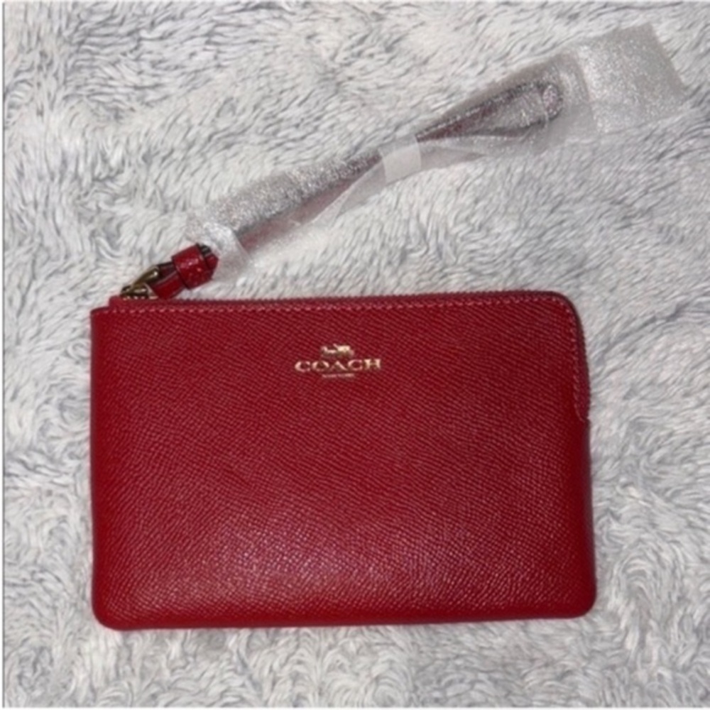 Coach Red Wristlet Clutch
